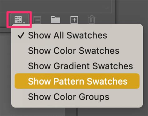 how to find saved patterns in illustrator