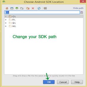 how to find sdk path in android studio