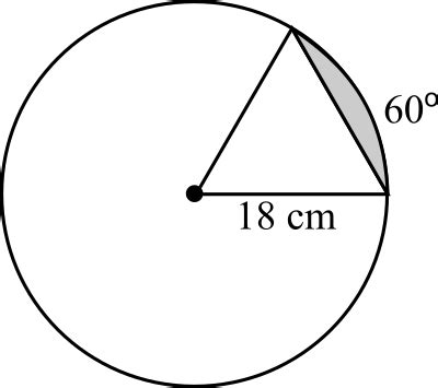 how to find shaded segment of a circle