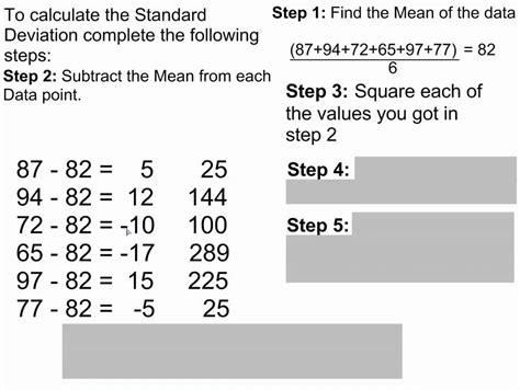 how to find standard deviation of a data set on desmos