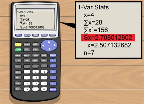 how to find standard deviation of a data set on ti-84