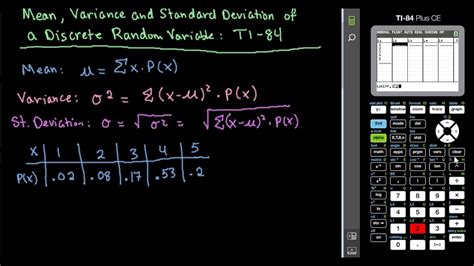how to find standard deviation of discrete random variable on ti 84