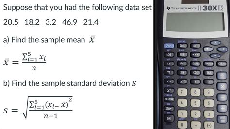 how to find standard deviation on ti-30x iis