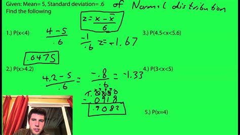 how to find standard deviation when given mean and probability