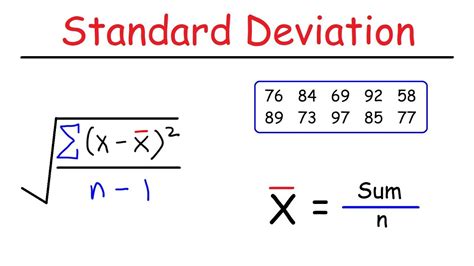 how to find standard deviation when mean is given