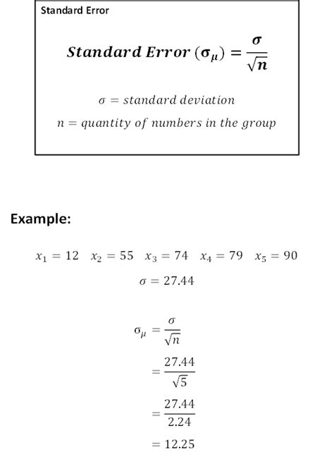 how to find standard error without standard deviation