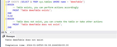 How To Find Table Exists In Sql Server