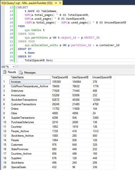 How To Find Table Size In Sql Server