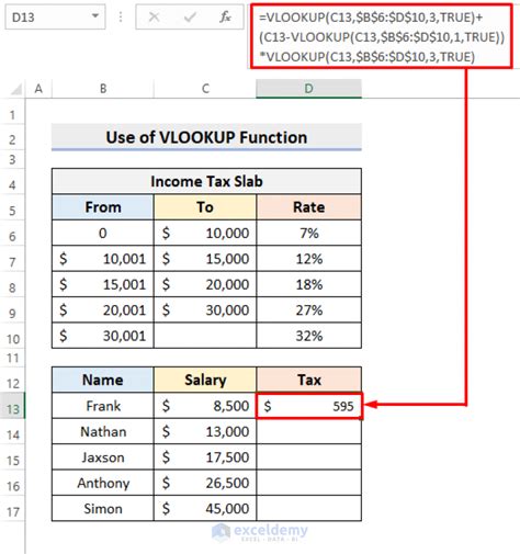 how to find tax in excel formula