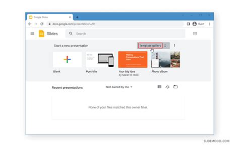 how to find templates on google slides