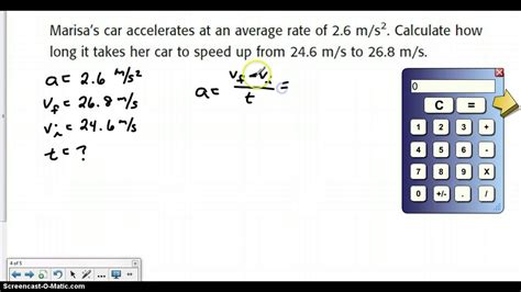 How To Find The Acceleration Calculator