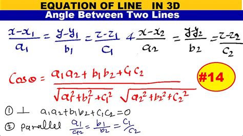 how to find the angle between two lines in 3d