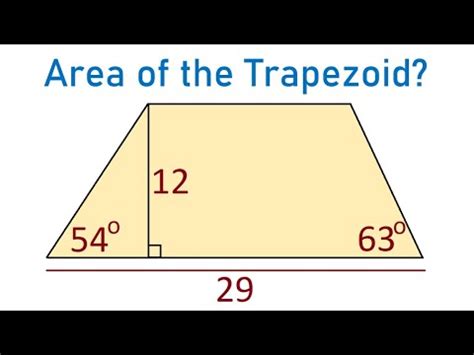 How To Find The Area Of A Trapezoid With Two Right Angles