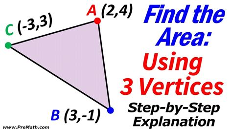 how to find the area of a triangle with given points