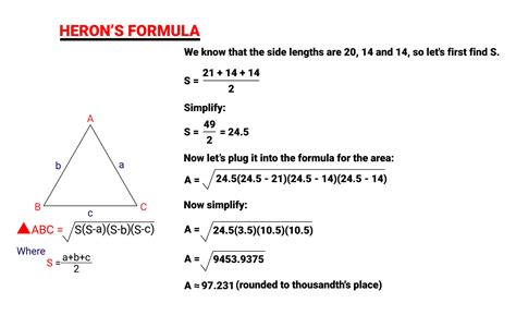 how to find the area of a triangle with heron's formula