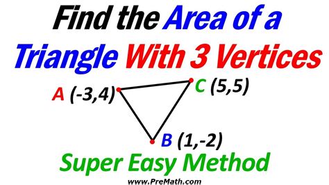 how to find the area of a triangle with vertices calculator