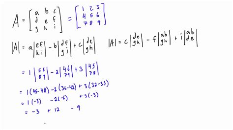 how to find the determinant of a 3x3 matrix on a graphing calculator
