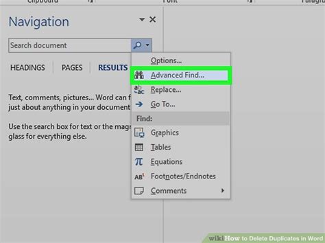 how to find the duplicate words in word