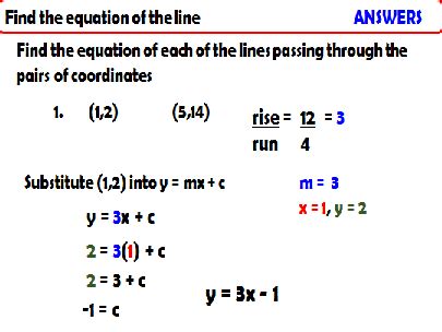 how to find the equation of a line with coordinates