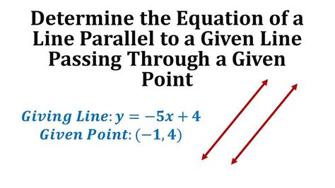 how to find the equation of a parallel line given two points