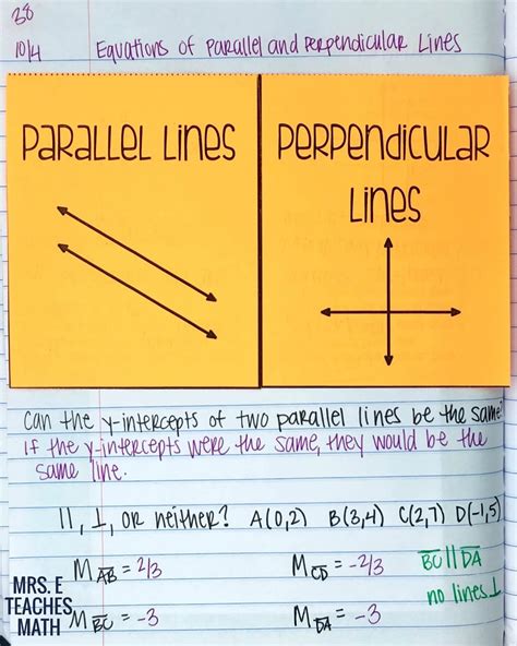 how to find the equation of parallel and perpendicular lines