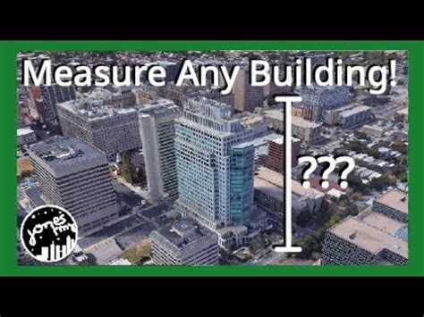 how to find the height of a building in google maps