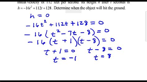 how to find the height of a quadratic function