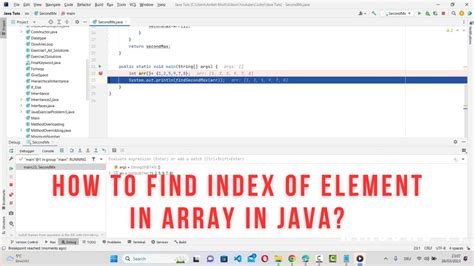 How To Find The Index Of An Element In An Array Java