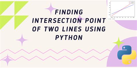 how to find the intersection of two lines in python