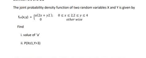 how to find the joint density function of two random variables