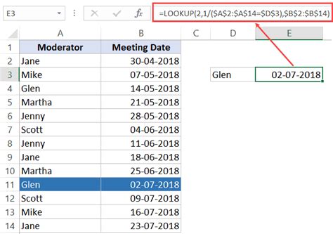 how to find the last date in excel