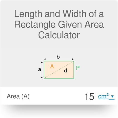 How To Find The Length Of A Rectangle When Given The Area Calculator