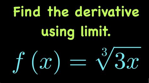 how to find the limit of a cube root function
