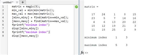 how to find the maximum value of a function in matlab