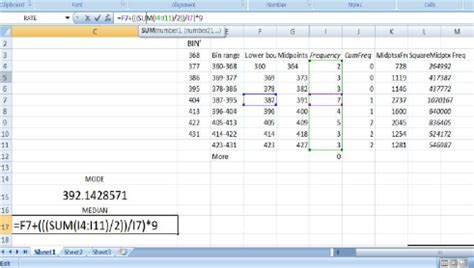 how to find the mean of grouped data in excel