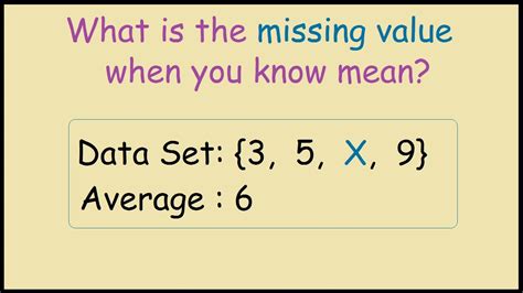 how to find the missing mean