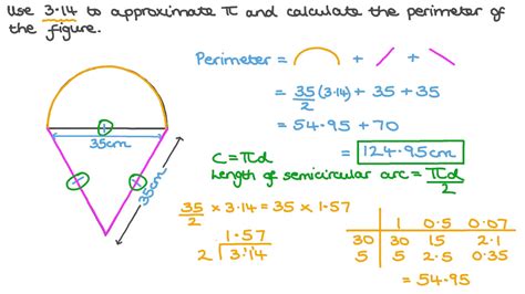 How To Find The Perimeter Of A Half Circle And Triangle