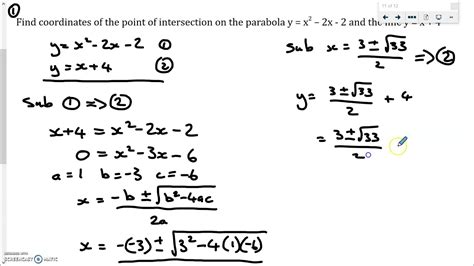 how to find the point of intersection of two lines using simultaneous equations