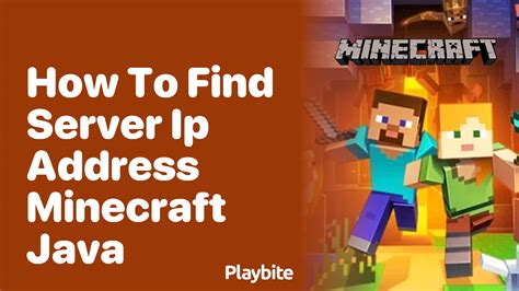 how to find the server ip address on minecraft java