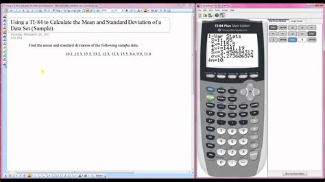 how to find the standard deviation of a data set on a ti 84 plus