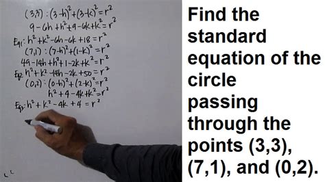 How To Find The Standard Form Of A Circle With Three Points