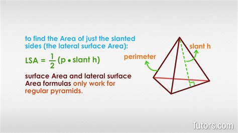 how to find the surface area of a pyramid with a triangular base
