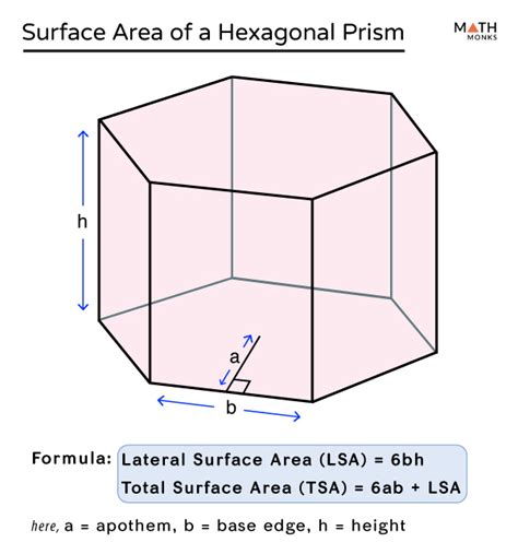 how to find the surface area of a rectangular hexagonal prism