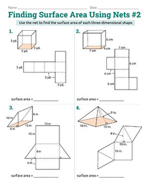 how to find the surface area of a rectangular prism using nets