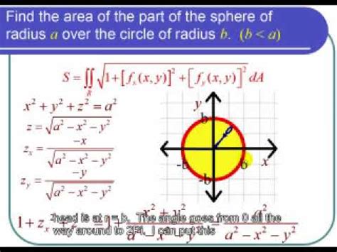 how to find the surface area of a sphere using integration