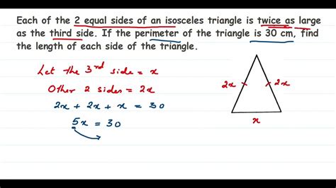 how to find the third side of an isosceles triangle with only 2 sides known and angle