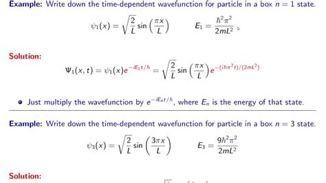 how to find time dependent wave function