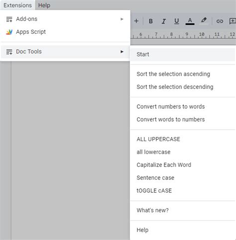 how to find tools in google docs