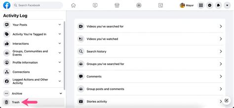 How To Find Trash Folder In Facebook