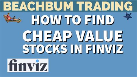 how to find value stocks on finviz